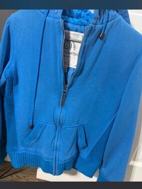 Bright Blue Zip-Up Hoodie